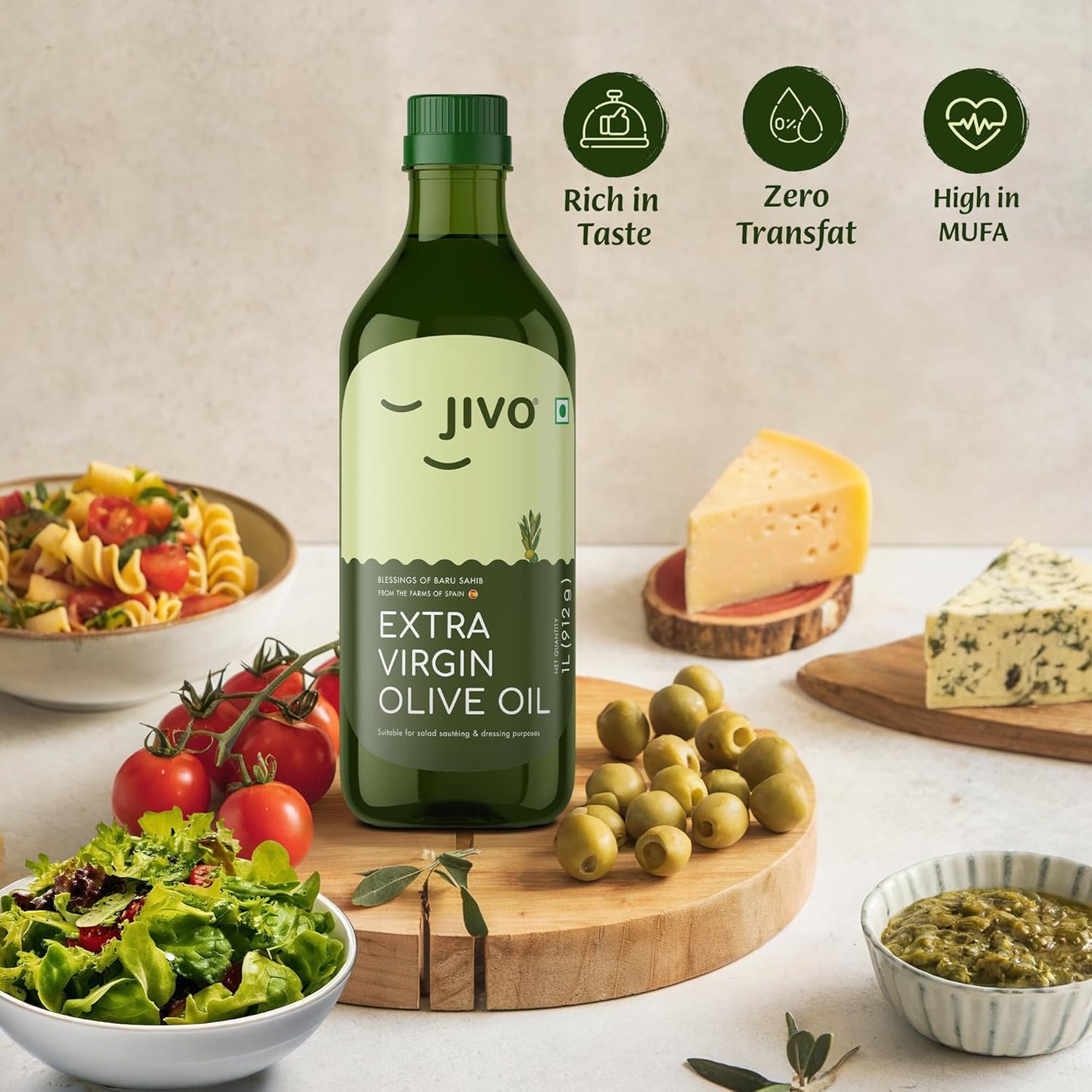 Jivo Extra Virgin Olive Oil - 1Ltr