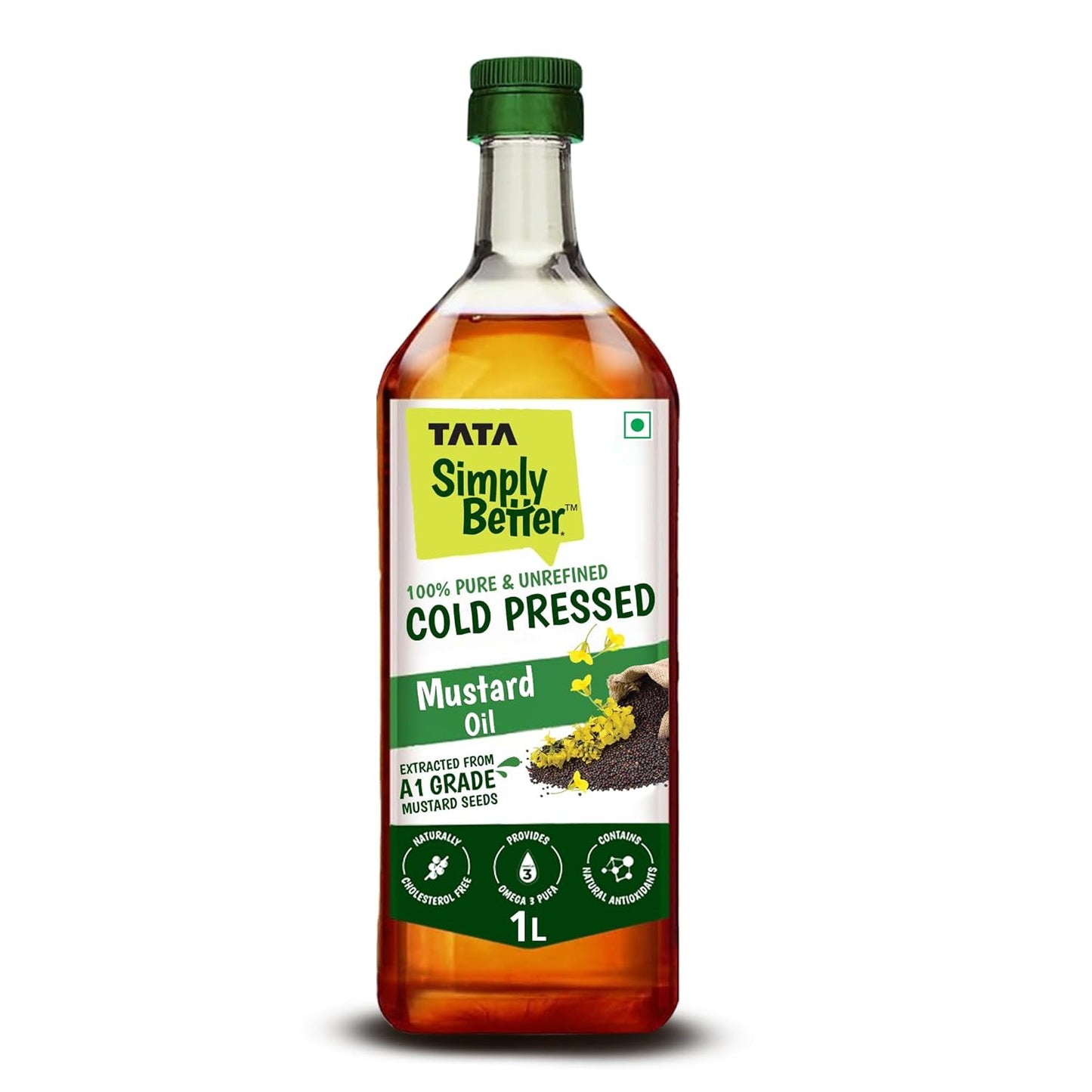 Tata 100% Pure Cold Pressed Mustard Oil - 1Ltr