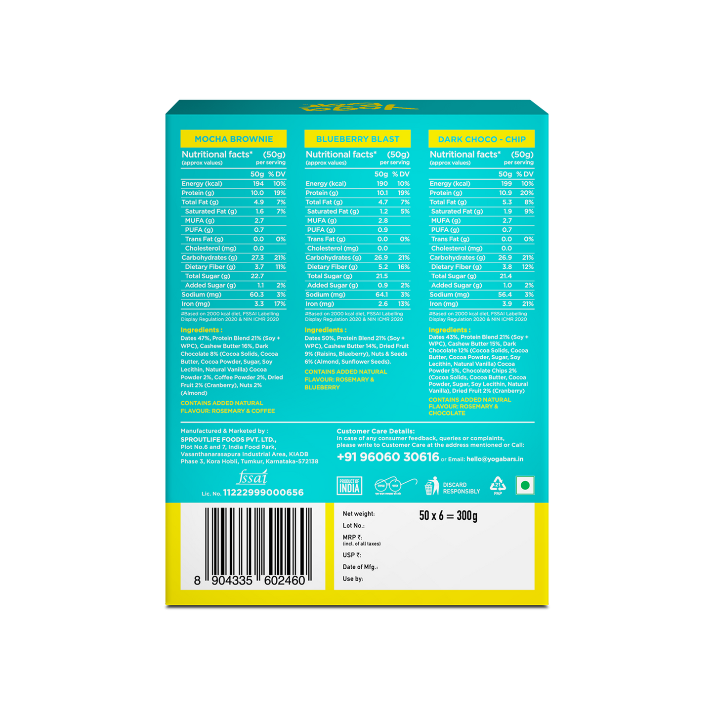 10g Protein Bar- Variety Pack (Pack of 6)