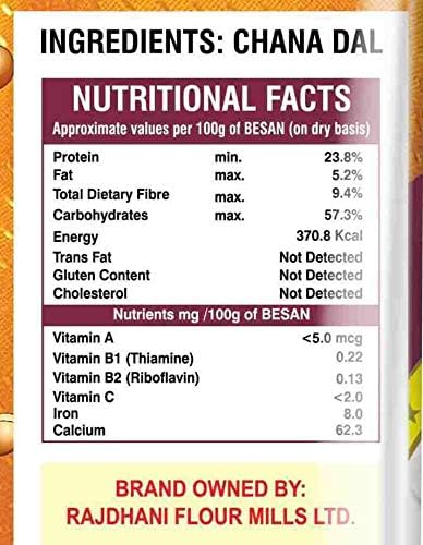 Rajdhani Besan, 100% Pure Chickpea Flour - 500g