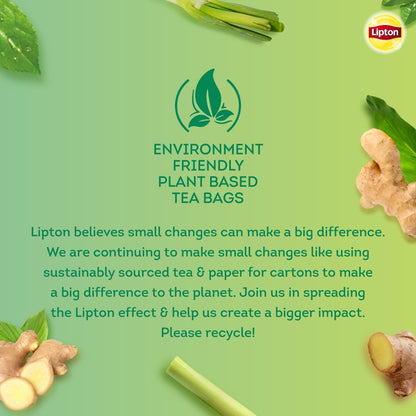 Lipton Lemongrass Ginger Green Tea I Tea Bags - 25 Nos