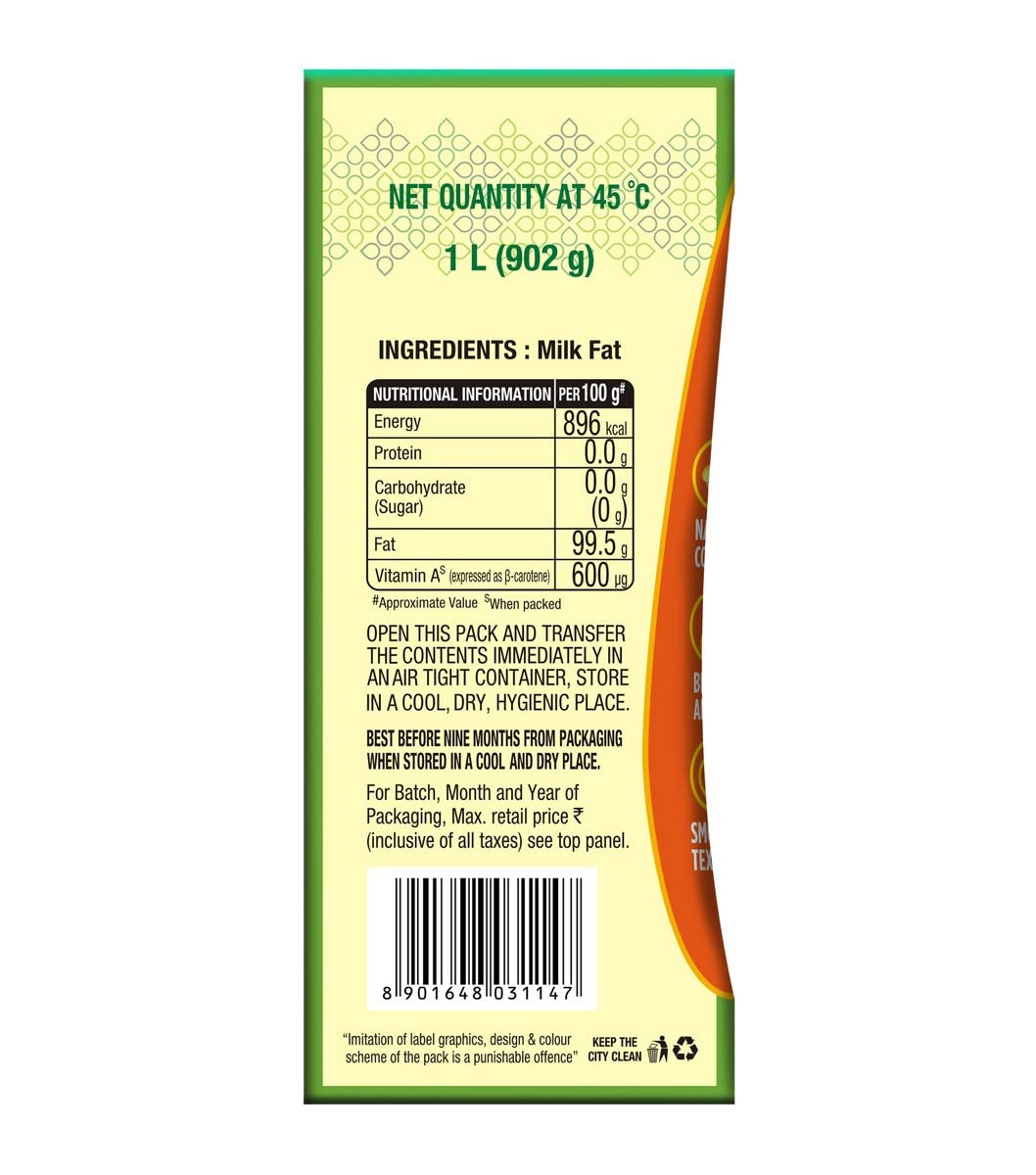 Mother Dairy Cow Ghee - 1Ltr