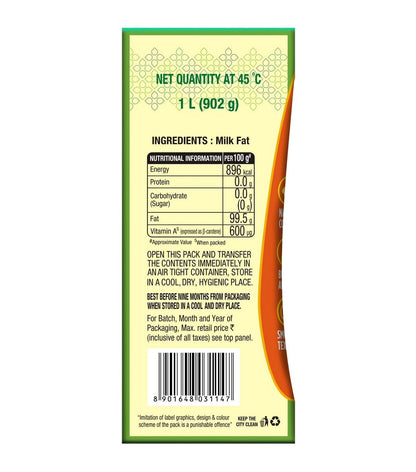 Mother Dairy Cow Ghee - 1Ltr