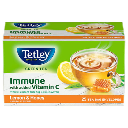Tetley Green Tea, Lemon and Honey I Tea Bags - 25 Nos