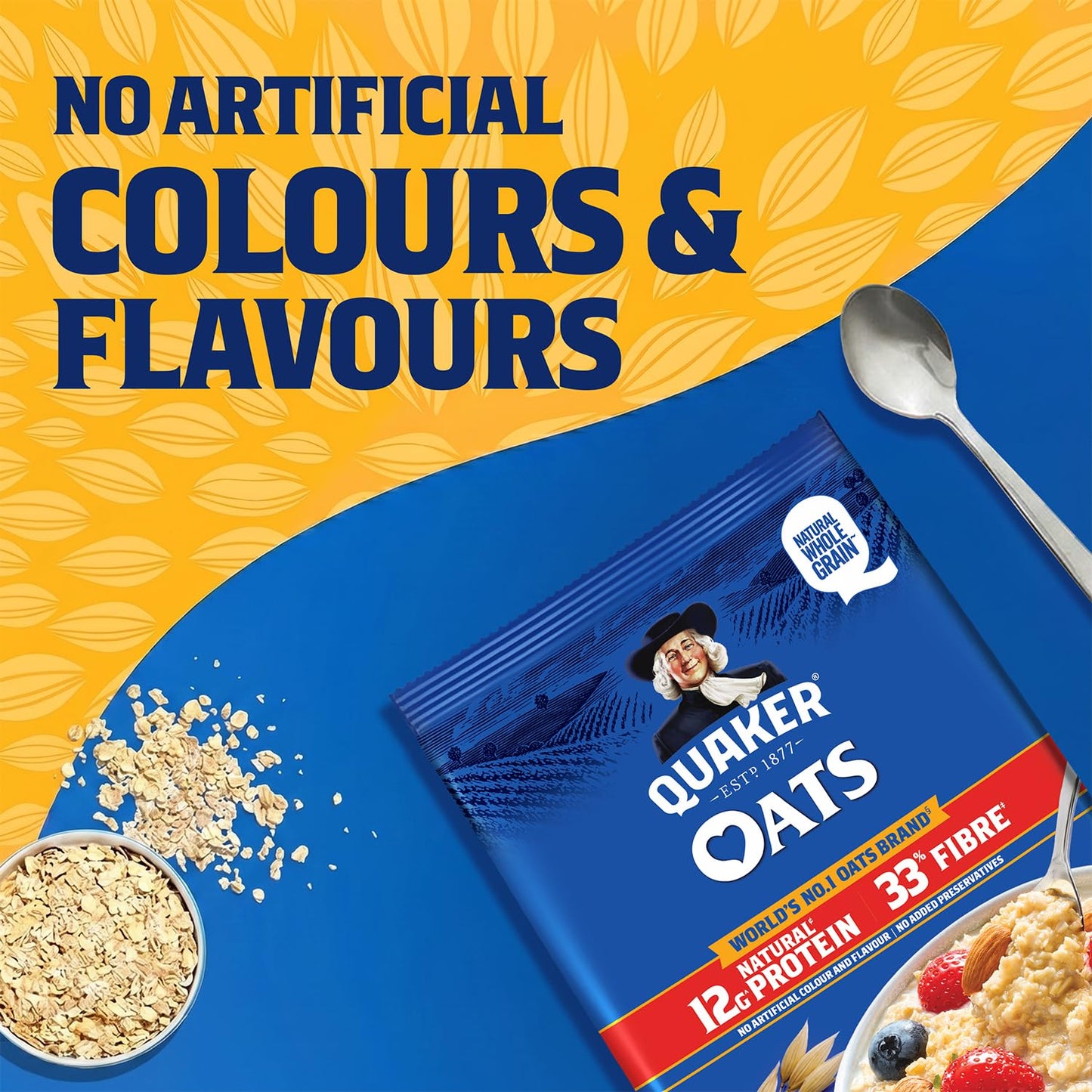 Quaker Rolled Instant Oats, High Protein Cereal - 400g