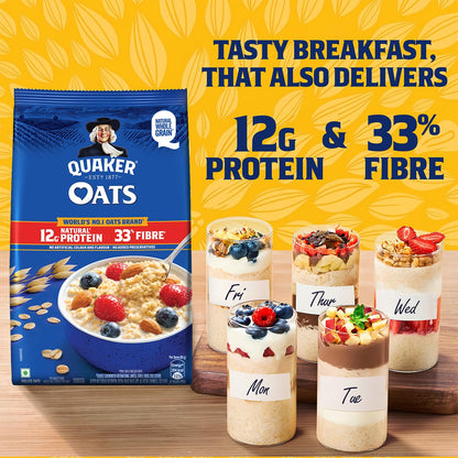 Quaker Rolled Instant Oats, High Protein Cereal - 400g