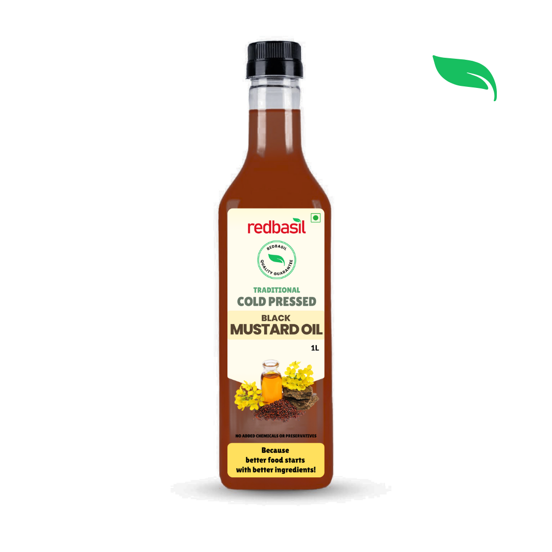Cold Pressed Black Mustard Oil, 100% Pure & Unrefined - 1L