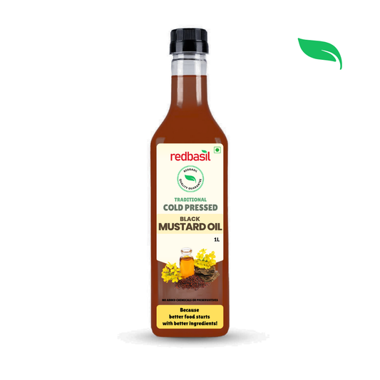 Cold Pressed Black Mustard Oil, 100% Pure & Unrefined - 1L