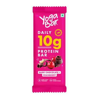 10g Protein Bar - Dark Chocolate & Cranberry - 50g