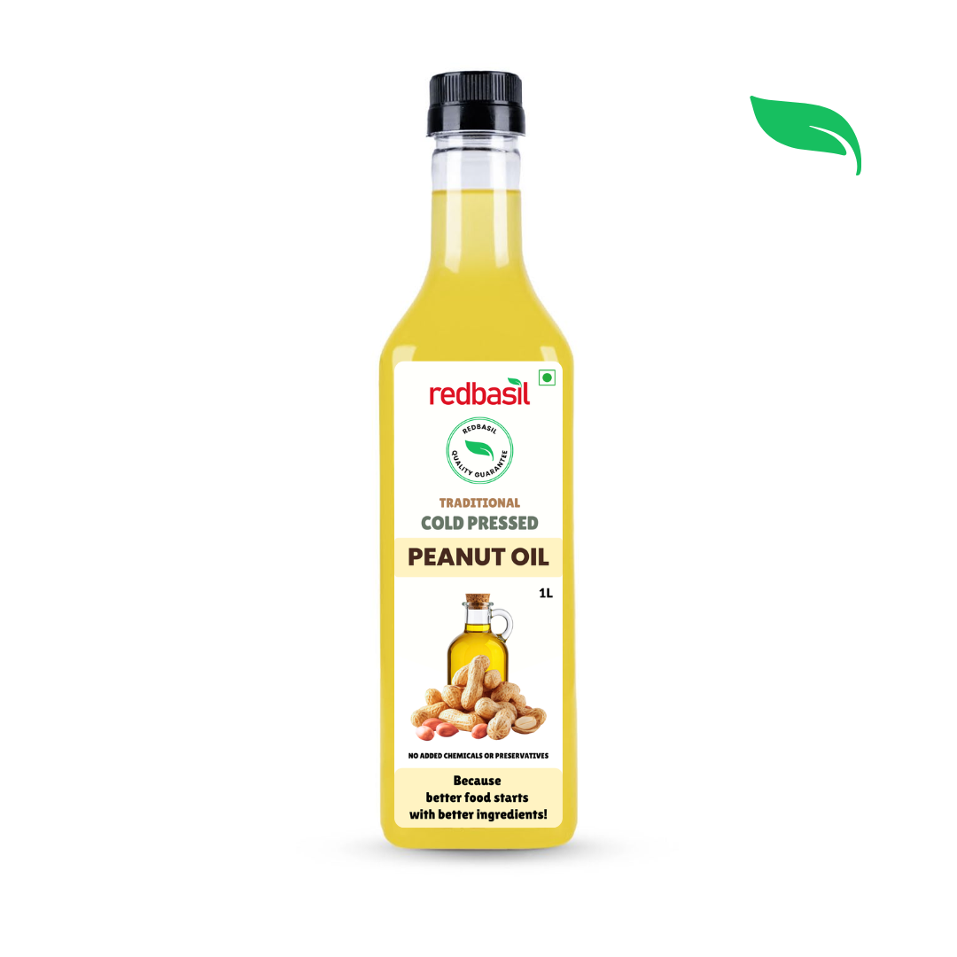 Cold Pressed Peanut Oil, 100% Pure & Unrefined - 1L