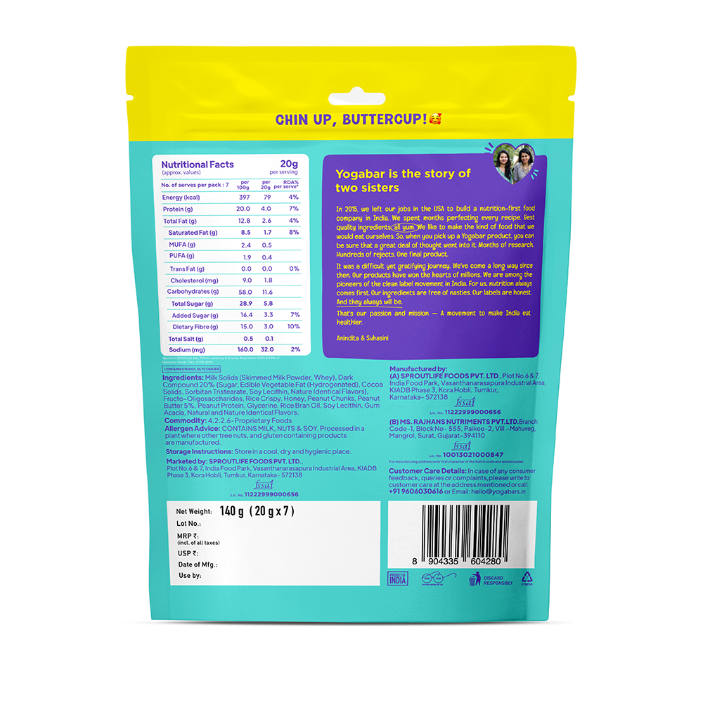 Protein Minis - Choco Peanut Butter 20g Pouch (Pack of 7)