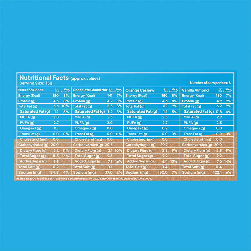 Snack Bar - Variety Pack 210g (Pack of 6)