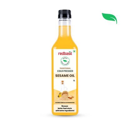 Cold Pressed Sesame Oil, 100% Pure & Unrefined - 1L