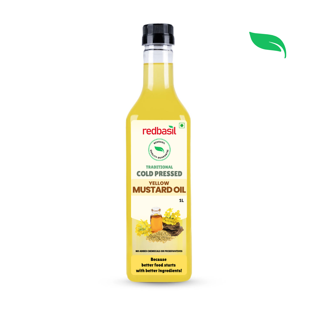 Cold Pressed Yellow Mustard Oil, 100% Pure & Unrefined - 1L